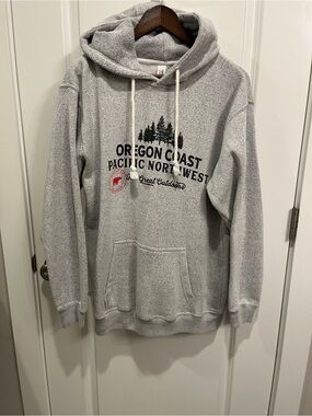 🌲 New Oregon Coast Pacific Northwest PNW Grey Hoodie Large